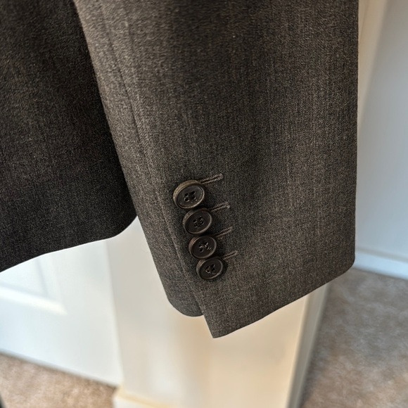 Zara Gray Blazer with Notched Lapel - Picture 6 of 11